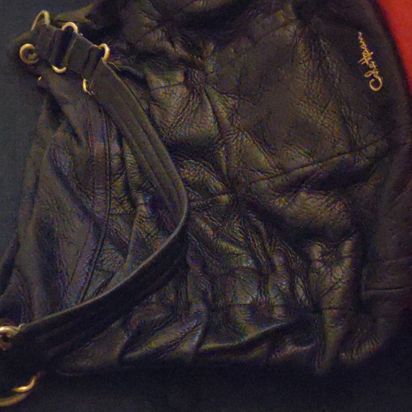 Black leather full zip Cole Haan purse - Picture 5 of 7